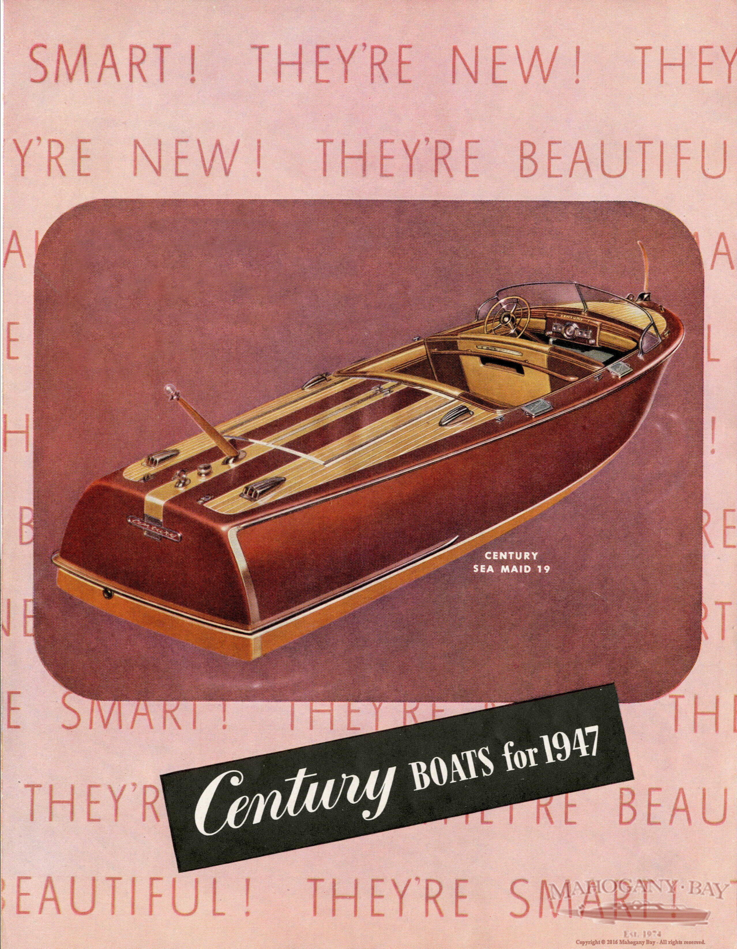 Century Boats for 1947 Brochure | Classic Boat Sales and Service ...