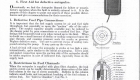 The Automatic Electric Fuel Pump AUTOPULSE Following is a summary of points to be checked when encountering difficulties with the autopulse 1 Defective fuel pipe connections 2 Restrictions in fuel channels 3 Carburetor floods 4 Electrical connections 5 Water immersion effects 6 First Aid for defective autopulse Occasionally we find the Autopulse blamed for failure or unsatis factory operation when the fault is entirely external to it It is the purpose of this chapter to point out sources of these possible distur bances and give recommendations for their correction 1 Defective Fuel Pipe Connections It is important that the fuel supply system be air and fuel tight throughout but especially so upon the suction side of the auto pulse The surplus capacity usually available may be reduced to the danger point by poor connections or a cracked fuel line Pipe fittings will frequently leak evenwhen turned up to the limit When in doubt use a small amount of shellac or sealing compound upon the pipe threads and examine pressure seats for cracks or grooves Replace defective seats Use care to prevent excess of sealing com pound entering the pump Itmay gum up the valves A bad air leak will cause the autopulse to stroke at too high a rate intermittently quite similar to the initial air pumping Every joint and gasket connection upon the suction side of the autopulse should be under suspicion in case of indicated leak especially those at the supply tank 2 Restrictions in Fuel Channels When the autopulse is supplied with glass filter chamber the leak and its extent can be readily determined by observation of the inlet fuel column in the top of screen assembly Bubbles in the column indicate small leaks and intermittent breaking of the fuel column a serious leak See Inlet to Chamber Cut No 1 An autopulse may be restricted in capacity by a clog either upon its suction or delivery side but is more serious upon the suction side because of its build up of current in its attempt to overcome the resistance resulting in rapid burning away of the tungsten contact points The most common causes are a clogged screen in tank filter traps or under autopulse cap when glass bowl is not used b Wood splinters or cloth particles in elbows or fittings at tank c Suction tube may be closed from a kinked bend Restriction upon delivery side does not injure the autopulse but will of course prevent delivery Common causes a Clogged carburetor screen b plugged pipes or c defective float valve 3 Carburetor Floods Flooding may be and often is caused by the float valve being held off